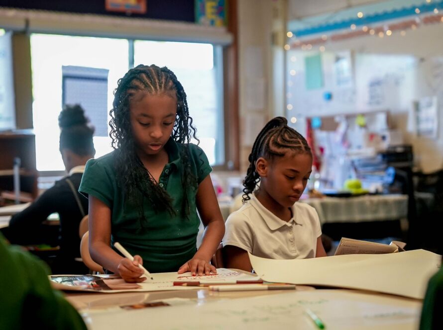 Sound Mind Sound Body students at Tyrone Elementary out-of-school-time program, representing SMSB's education and mentoring programs